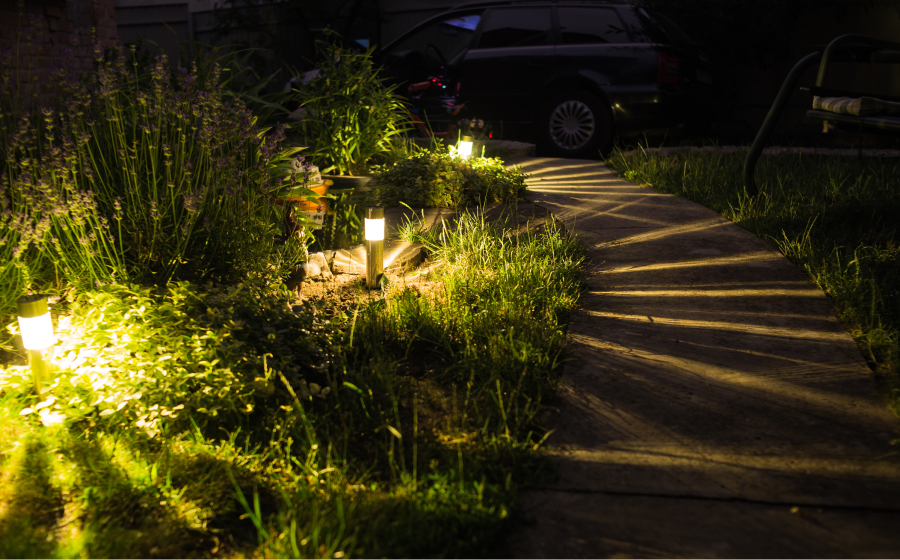 Add outdoor solar or LED lighting