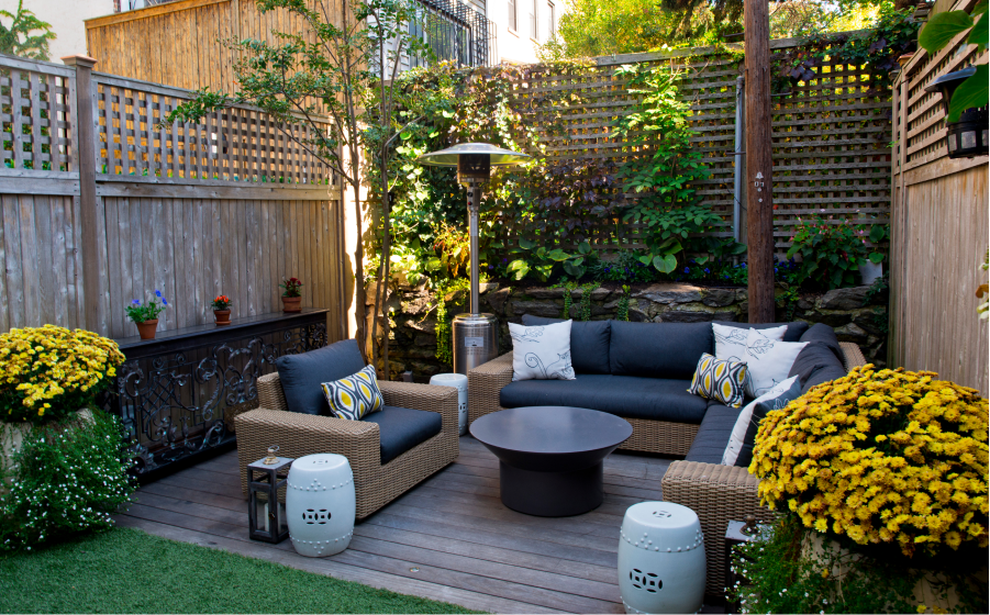 Create an outdoor seating area