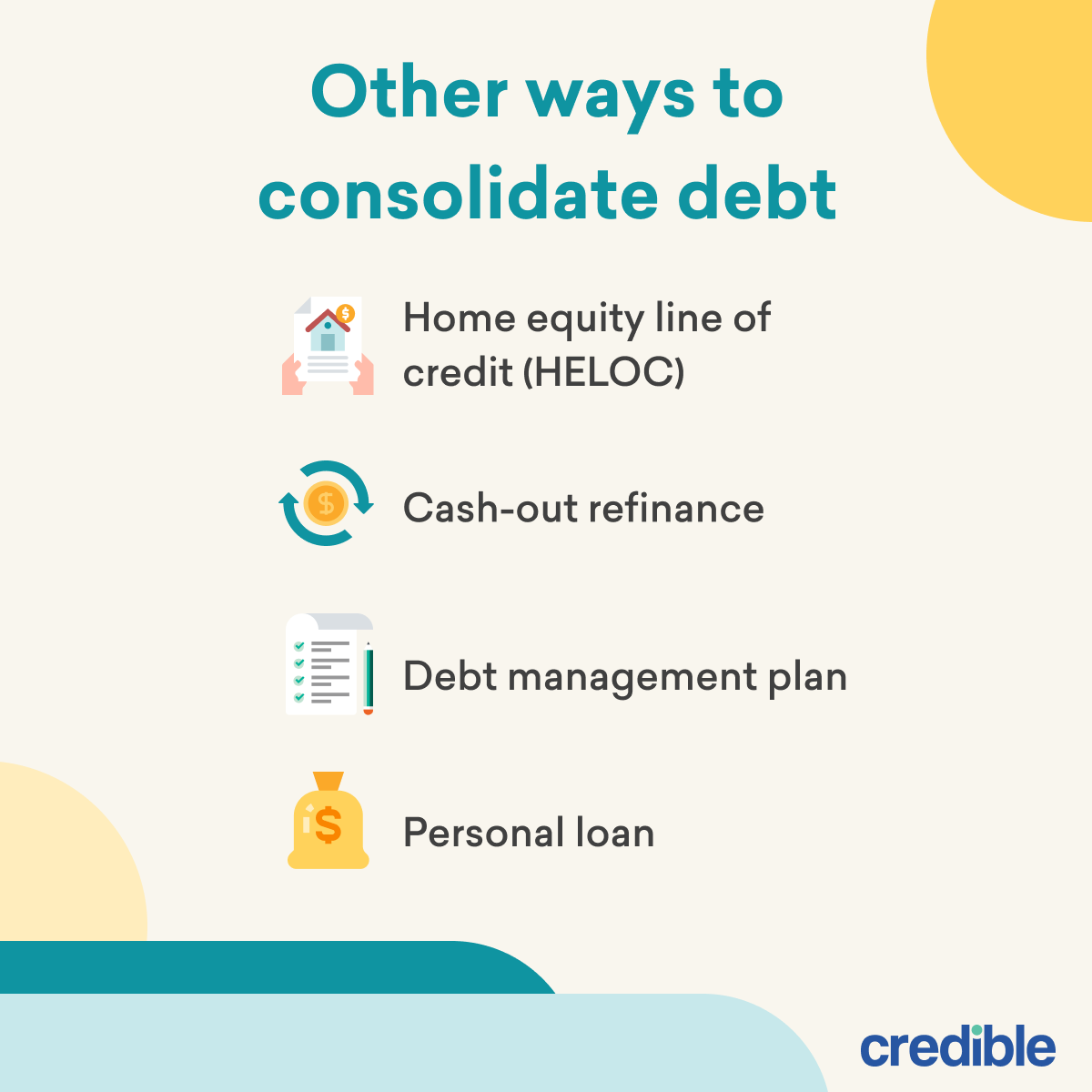 Other Ways to Consolidate Debt Infographic