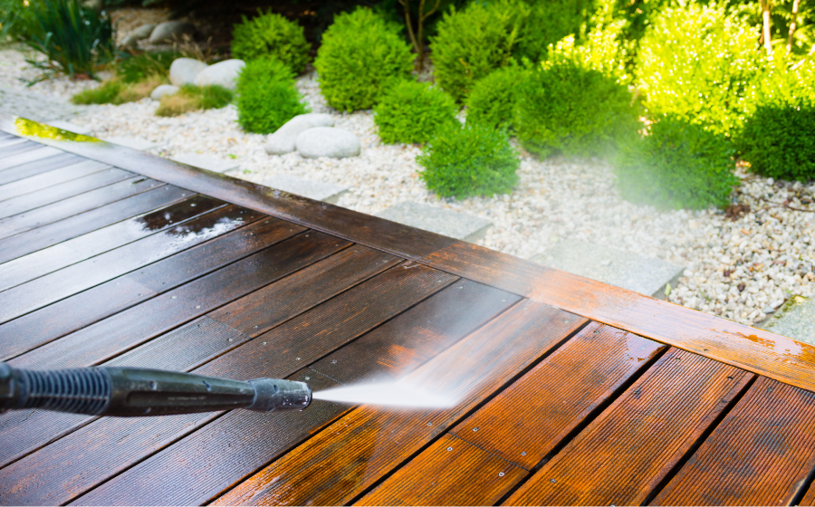 Pressure wash your property
